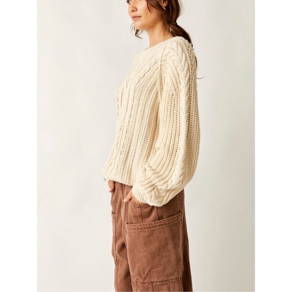 NWT Free People Frankie Cable Sweater - Picture 2 of 7